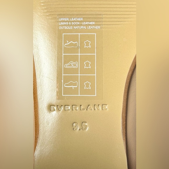 NWOB Everlane The Ballet Flat in Blush Tan Italian Leather with Square Toe, 9.5 - Picture 14 of 16